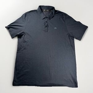 TravisMathew Polo Mens XXL Navy Firestone CC Golf Shirt